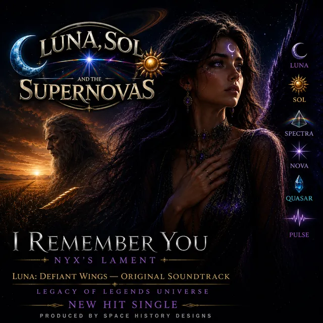 I Remember You (Nyx's Lament) cover art, Luna, Sol and the Supernovas