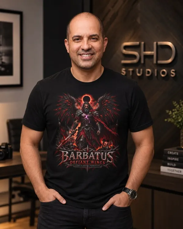 Black Defiant Wings Barbatus T-shirt