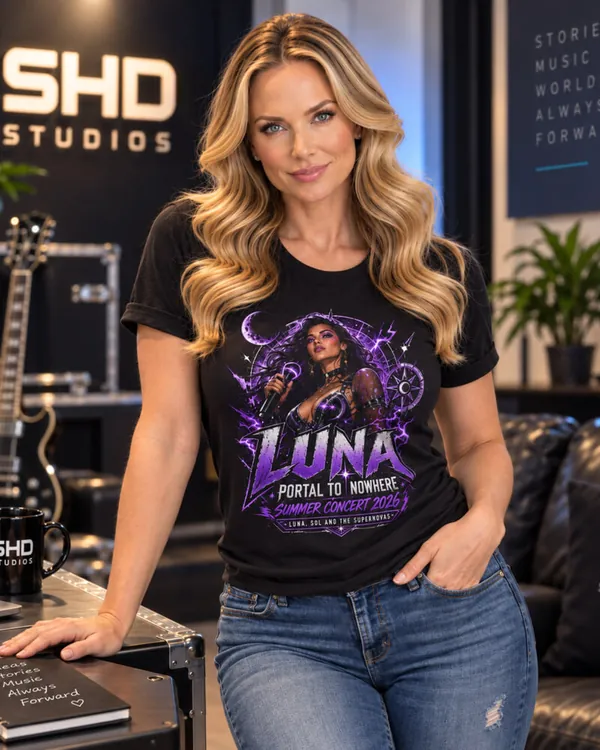 Black Portal to Nowhere Luna T-shirt