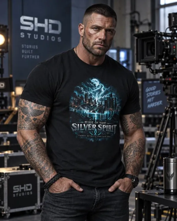 Black Rise of the Silver Spirit T-shirt